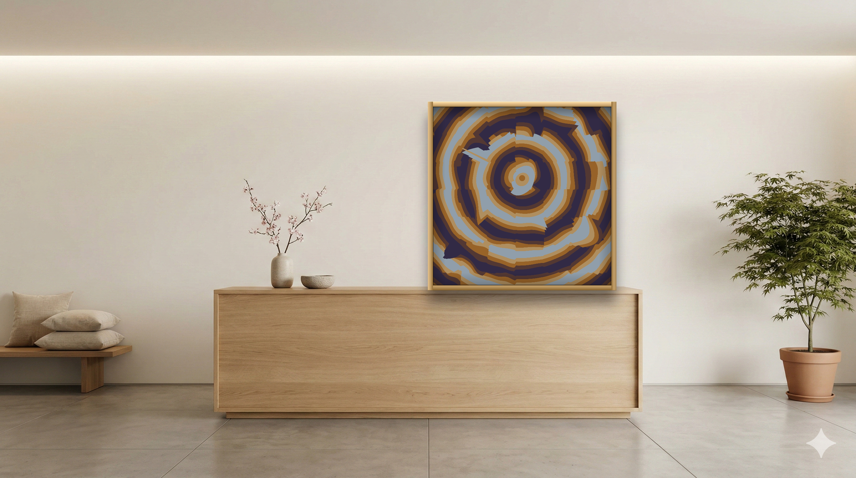 Japandi hotel setting