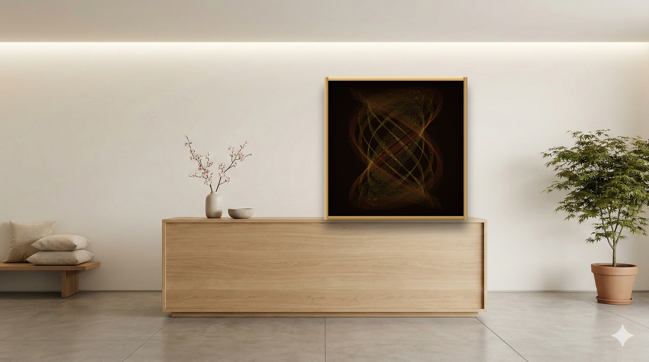 Japandi hotel setting