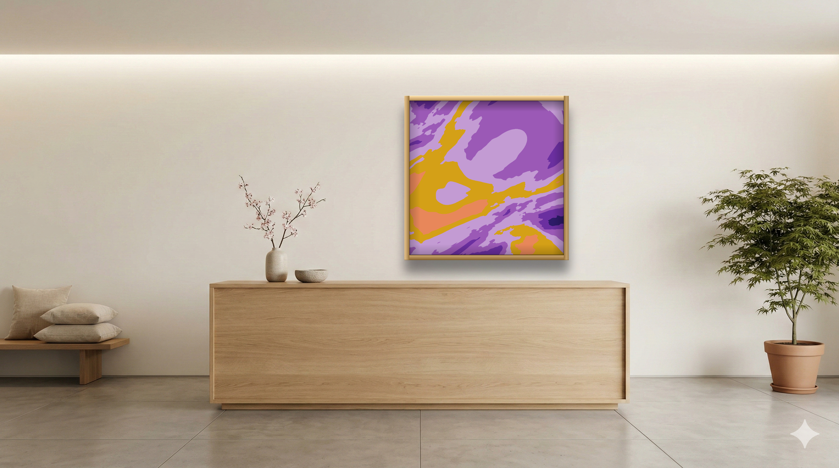 Japandi hotel setting