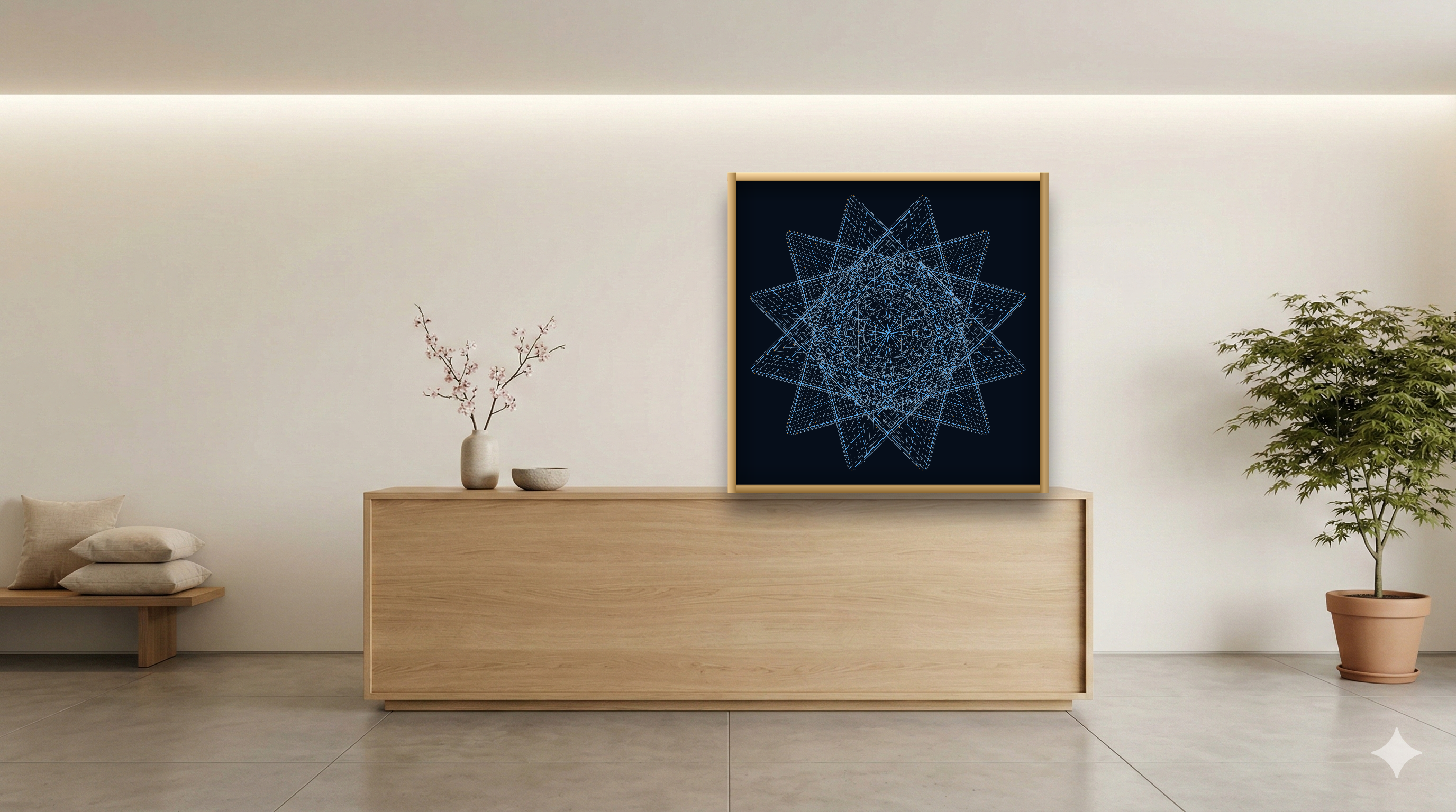 Japandi hotel setting