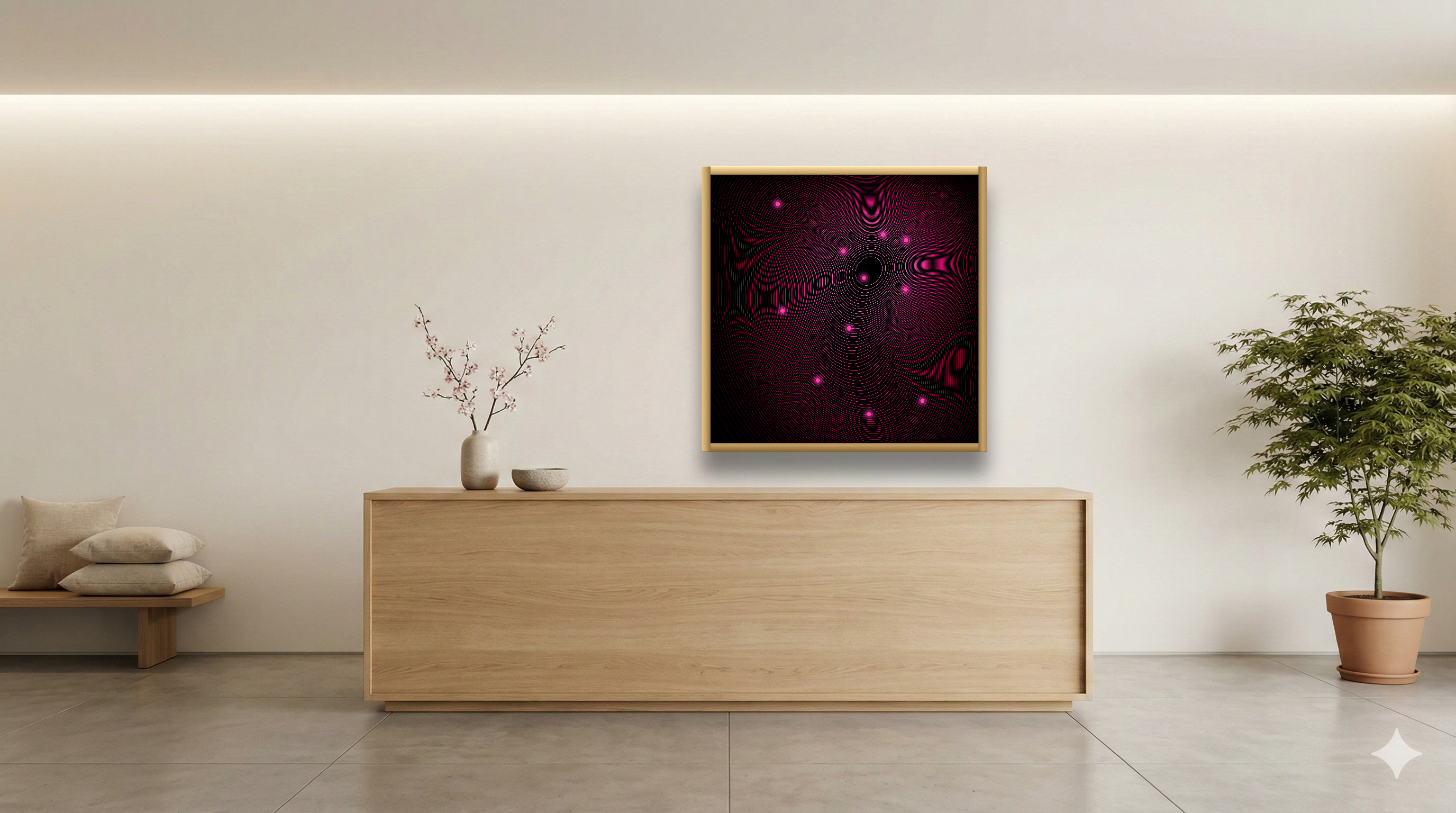 Japandi hotel setting