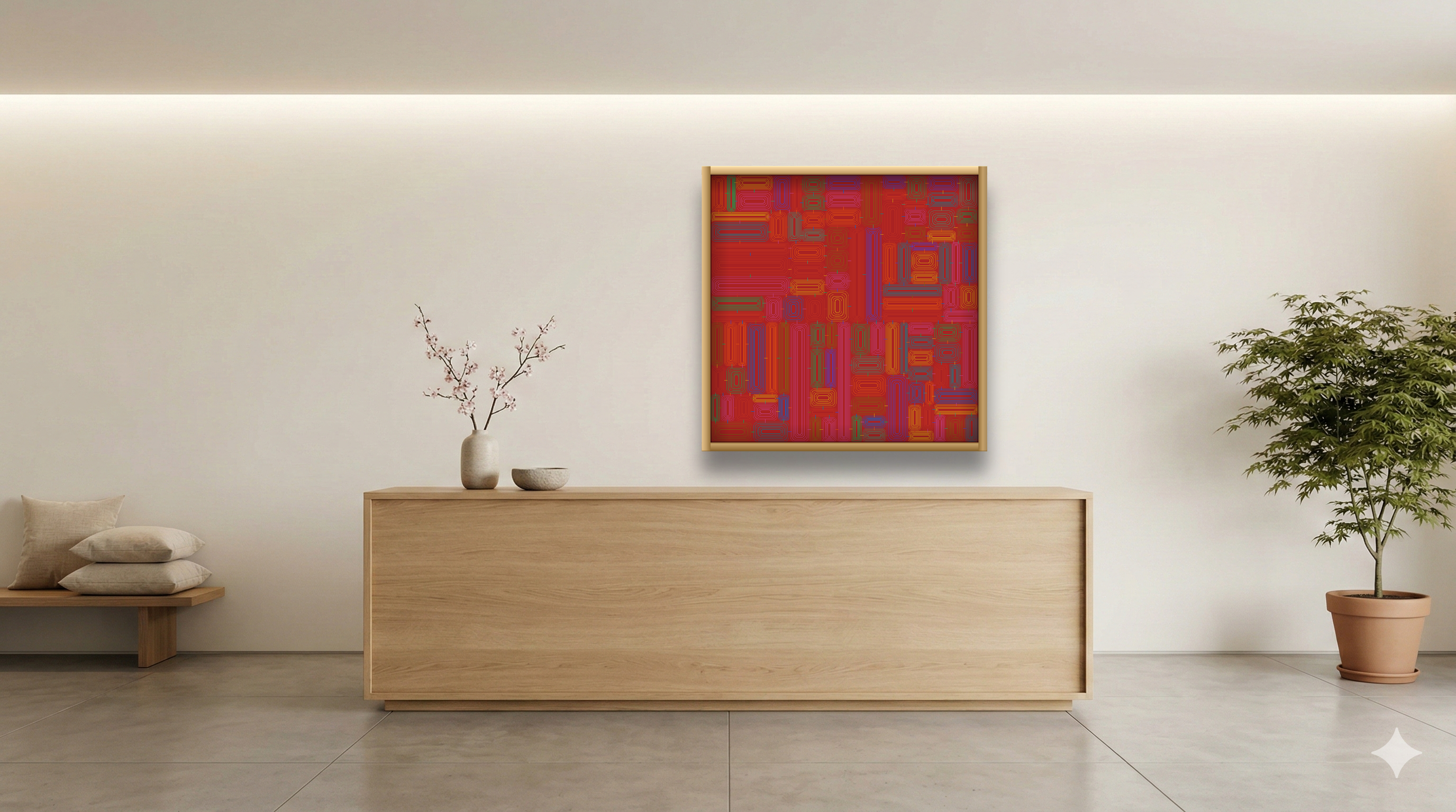 Japandi hotel setting